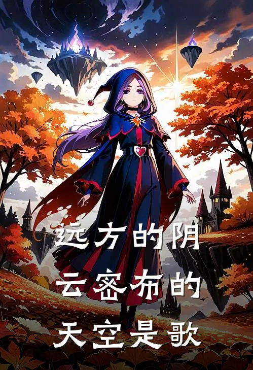 远方的阴云密布的天空是歌